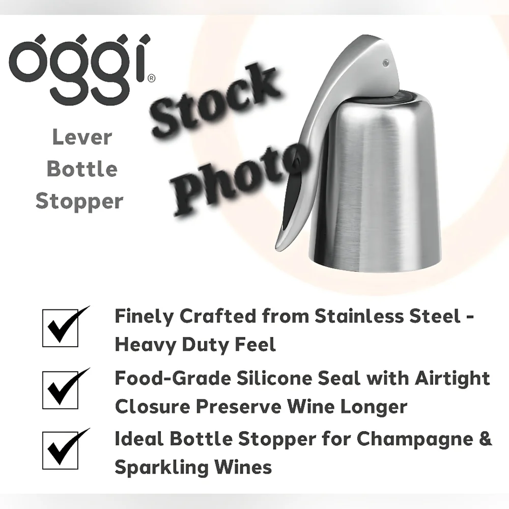 Oggi Stainless Steel Bottle Lever Stopper